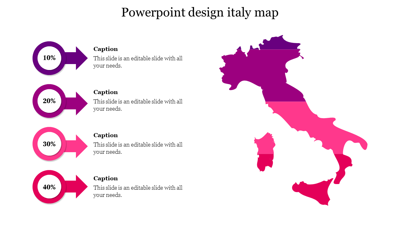PowerPoint Design Italy Map PPT Presentation Slide Design